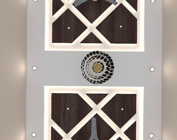 Ceiling Design for Hall with Two Fans_0