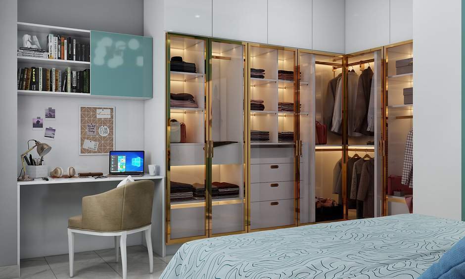 Modern Corner Wardrobe Designs for Small Bedroom
