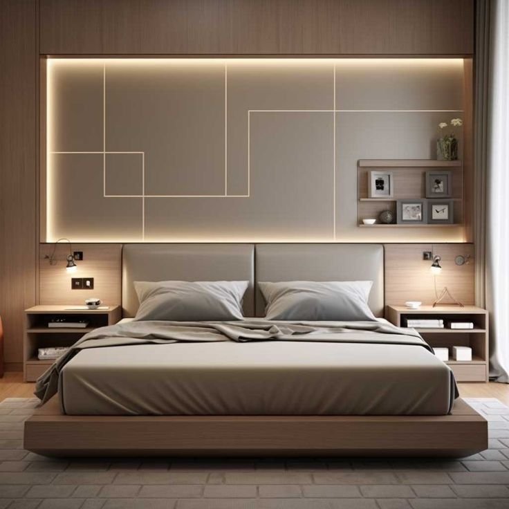 Creative Bedroom-LED Panel Design