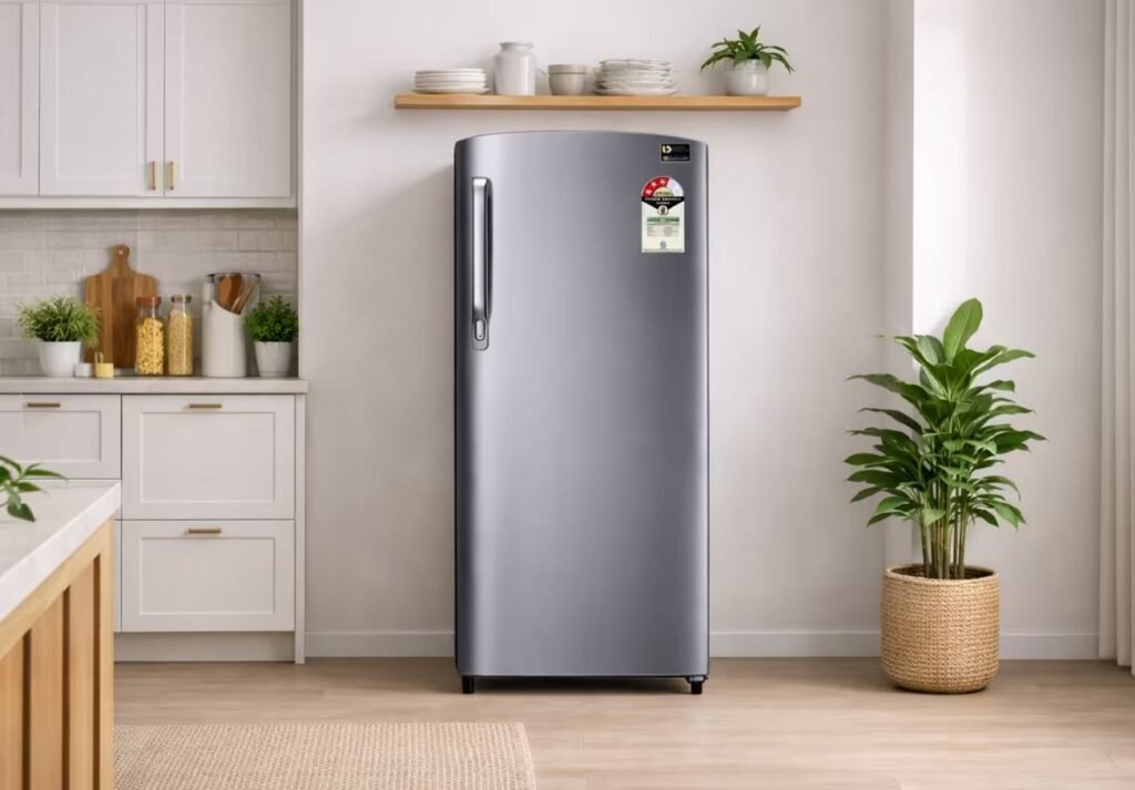Modern refrigerator for smart food storage in the kitchen